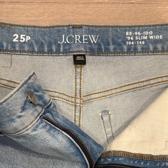 J. Crew Petite High Rise Slim Wide Leg Jean - Picture 4 of 6